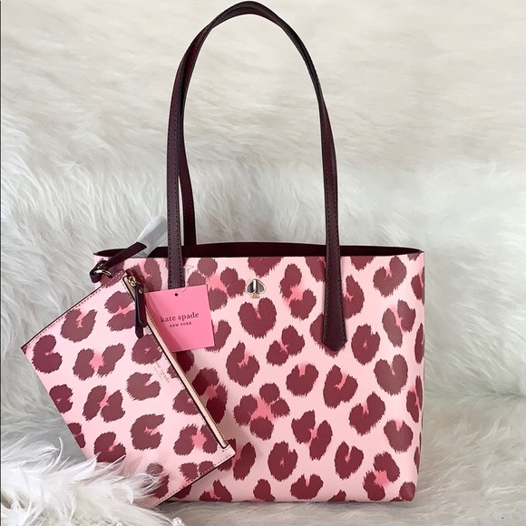 kate spade molly leopard tote